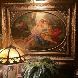 Antique Painting FRANÇOIS BOUCHER signed PETER BAUMGARTNER 51 x 40